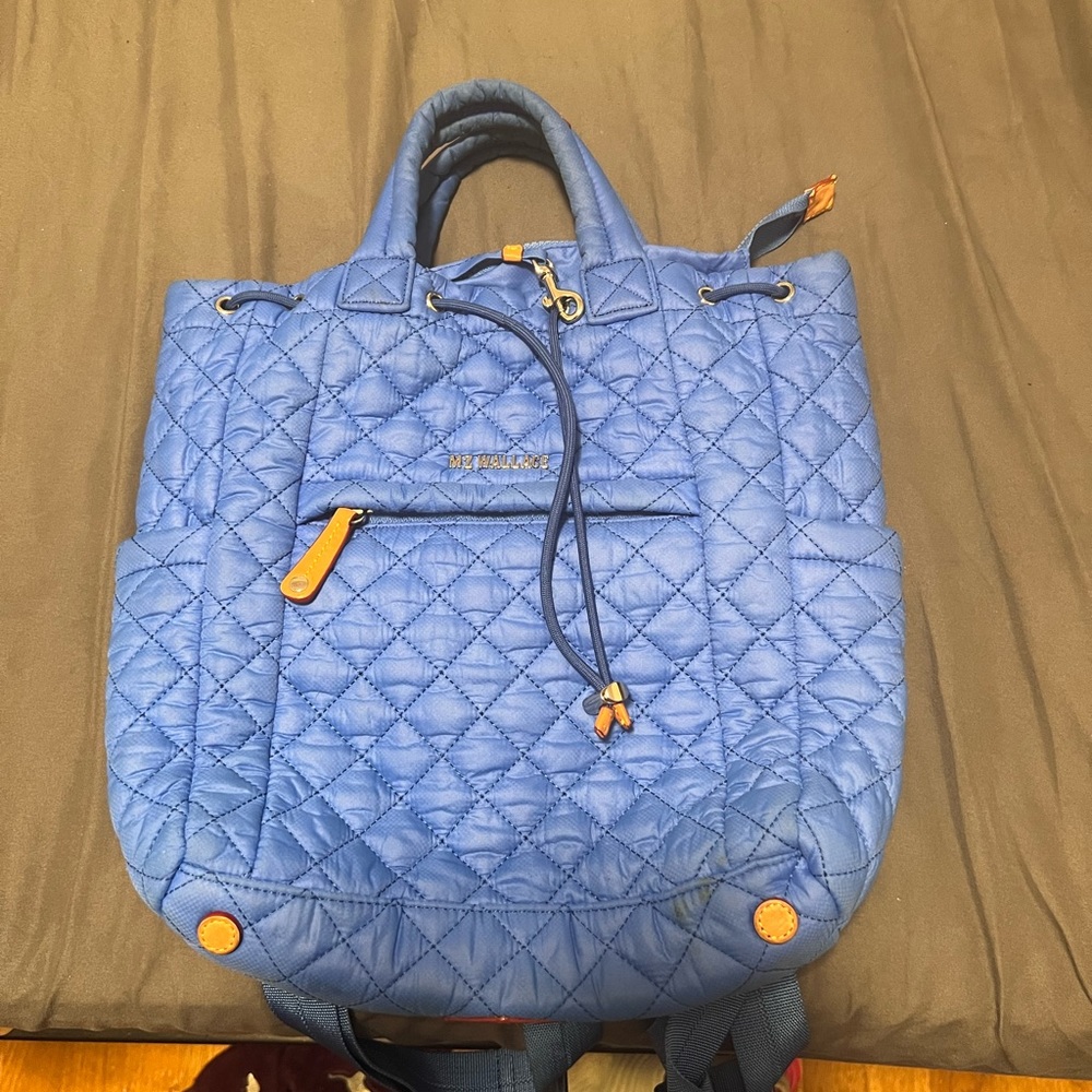 MZ Wallace Bright Blue Metro Small Convertible Backpack